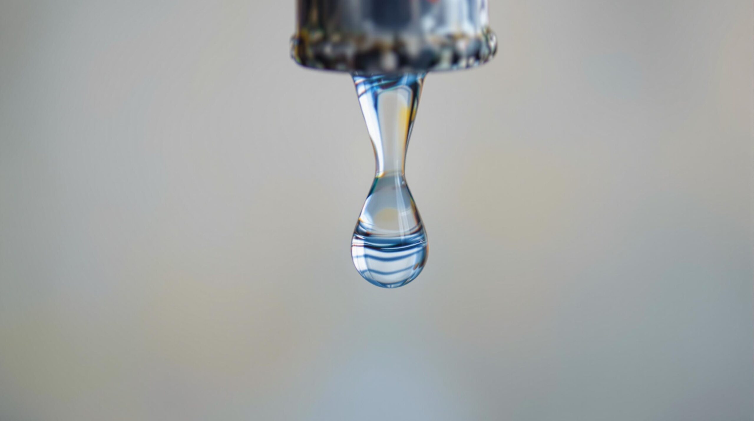 Dripping water from a faucet illustrating the hidden dangers of minor leaks for Odessa, DE residents.