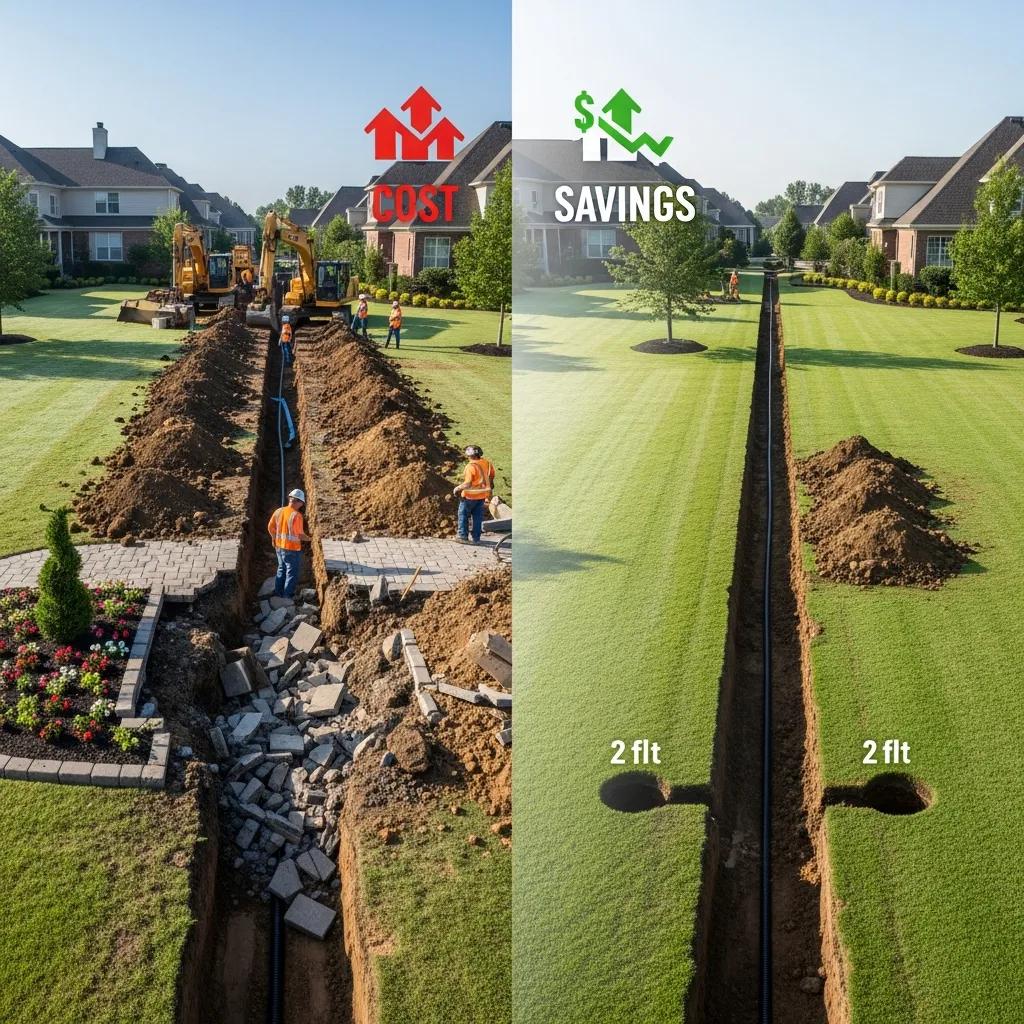 Comparison of traditional excavation and trenchless sewer repair methods