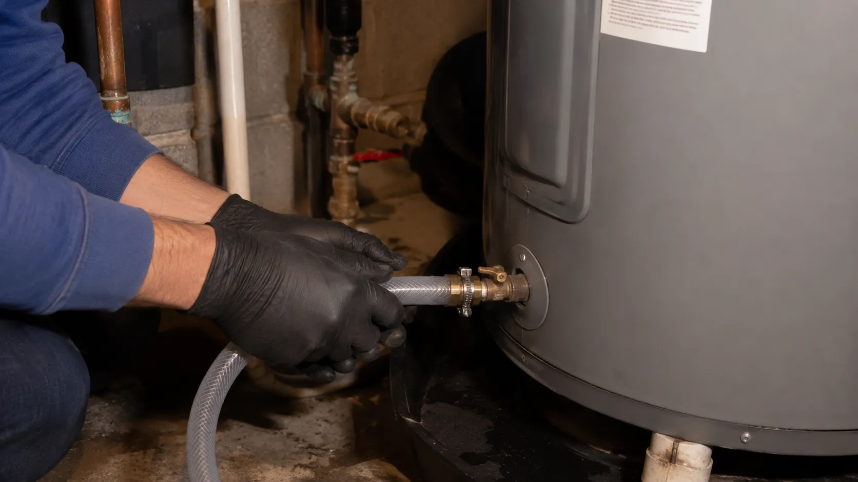 Tank water heater maintenance and sediment flush