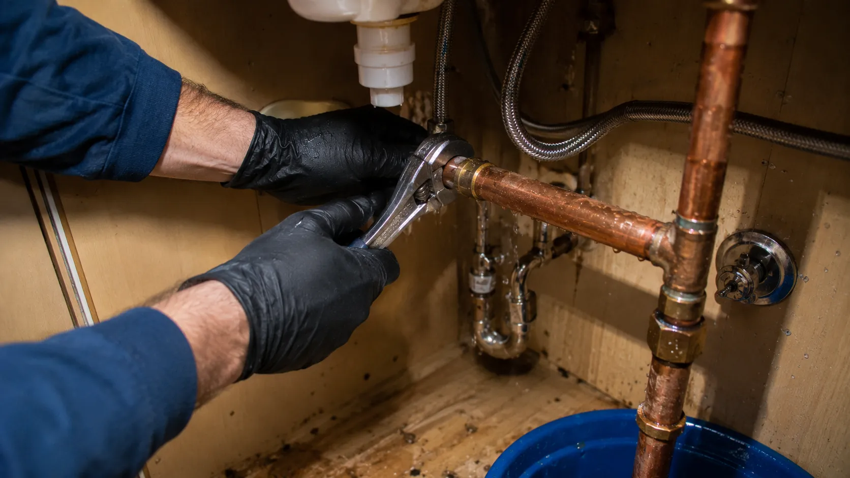 Burst pipe repair cost assessment by an emergency plumber