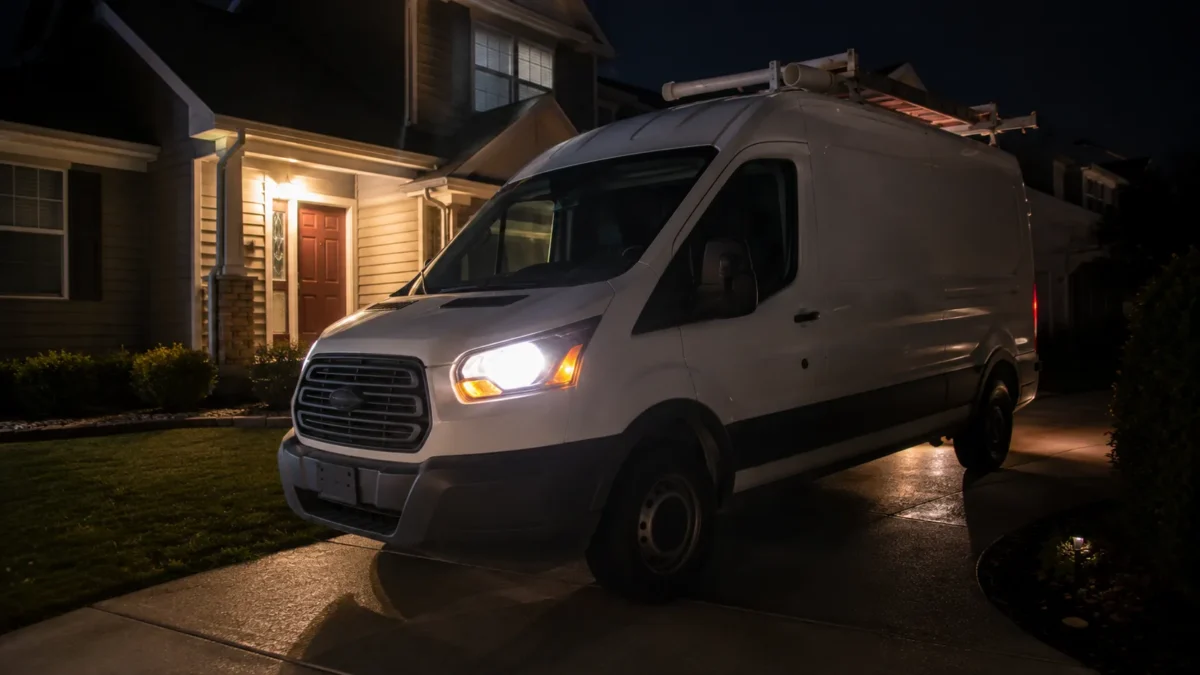 24/7 emergency plumber responding to a call in Townsend Delaware