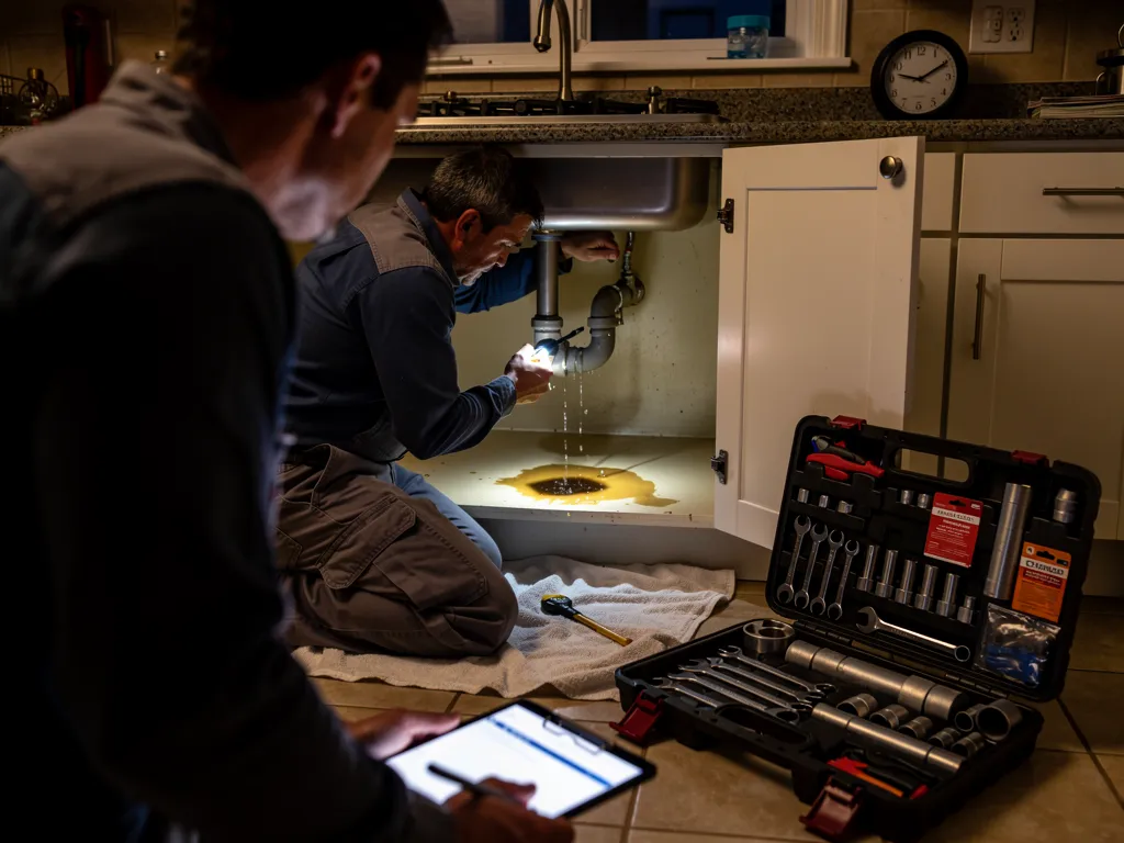 Cost breakdown chart for common emergency plumbing repairs