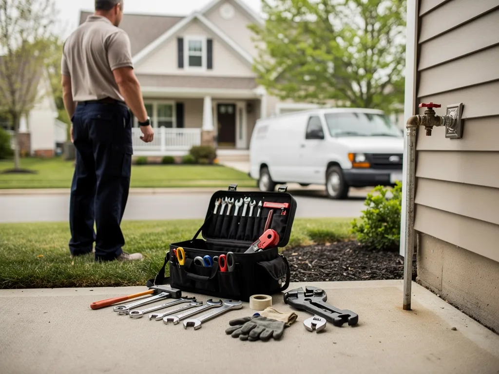Homeowner reviewing a licensed plumber's upfront repair estimate