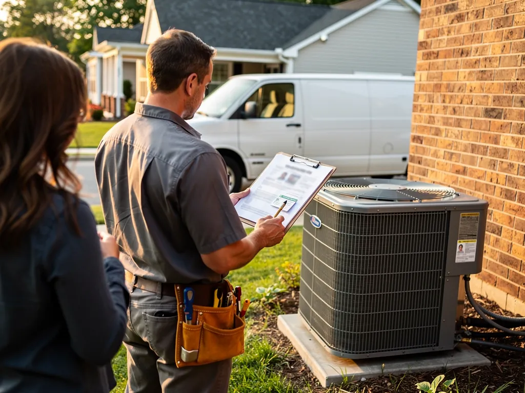 HVAC contractor license and insurance documents on a clipboard