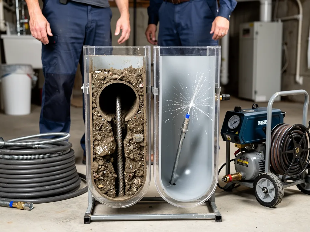 Featured image for “Hydro Jetting vs. Regular Drain Cleaning: Which Do You Need in Townsend, DE & New Castle County?”